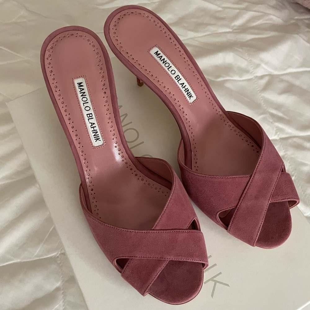 Manolo Blahnik Open Toe Siemu Heels 70. Sz 38 IT